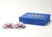 Набор из 2 -х чайных пар 220 мл.,  и  1 подноса, 5 предметов ORIENTE ITALIANO AZALEA, Ginori, 003RG00 FX2401LXGENG00124500