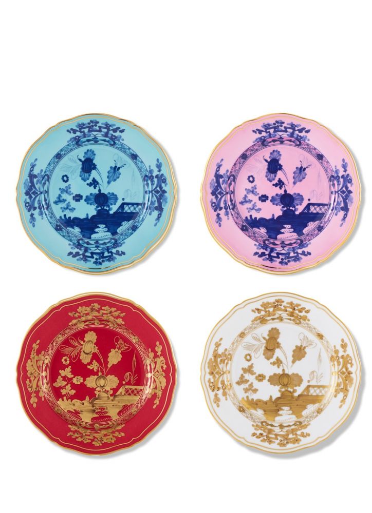 Таралка десертная 21 см.,  набор 4 шт., ORIENTE ITALIANO MIX - IRIS - AZALEA - RUBRUM - AURUM, Ginori, 003RG00 FX4110LX0210G00123590