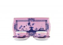 Набор из 2 -х чайных пар 220 мл.,  и  1 подноса, 5 предметов ORIENTE ITALIANO AZALEA, Ginori, 003RG00 FX2401LXGENG00124500