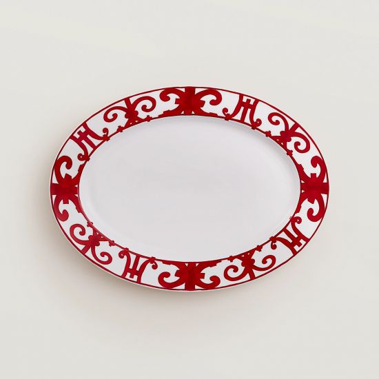 Овальное блюдо 37  см.,  Balcon du Guadalquivir, HERMES, арт.:011027P Овальное блюдо 37  см.,  Balcon du Guadalquivir, HERMES, арт.:011027P