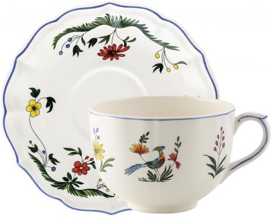 Чайная пара 500  мл,,  Д  18,5 см,, "Райские птицы" OISEAUX DE PARADIS Чайная пара 500  мл,,  Д  18,5 см,, "Райские птицы" OISEAUX DE PARADIS