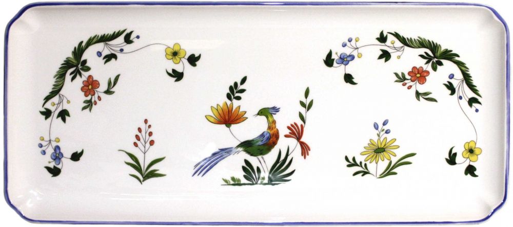 Блюдо сервировочное прямоугольное 36 X 15,5 см,, "Райские птицы" OISEAUX DE PARADIS