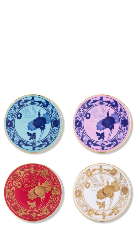 Костер 9,5 см., набор 4 шт., ORIENTE ITALIANO MIX - IRIS - AZALEA - RUBRUM - AURUM, Ginori, 017RG00 FX6877LX0100G00123590