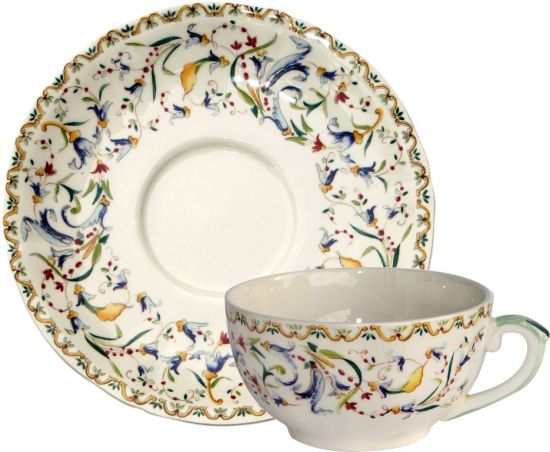 Чашка с блюдцем TOSCANA 300 мл, Д 18 cm