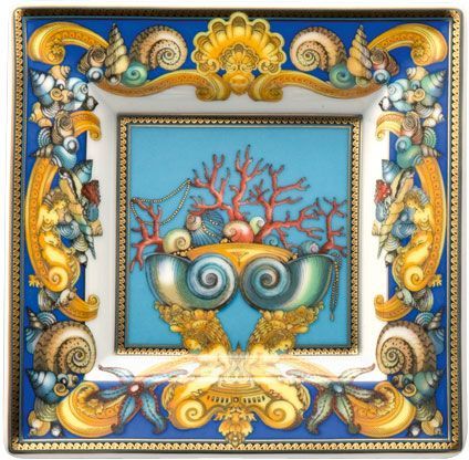 Блюдо квадратное 14 см.,  Versace TRESORS DE LA MER арт. 14085-102817-25814 Блюдо квадратное 14 см.,  Versace TRESORS DE LA MER арт. 14085-102817-25814