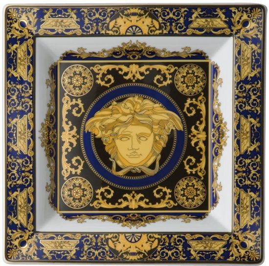 Блюдо квадратное 22 см.,  Versace MEDUSA BLAU арт. 14085-409620-25822 Блюдо квадратное 22 см.,  Versace MEDUSA BLAU арт. 14085-409620-25822