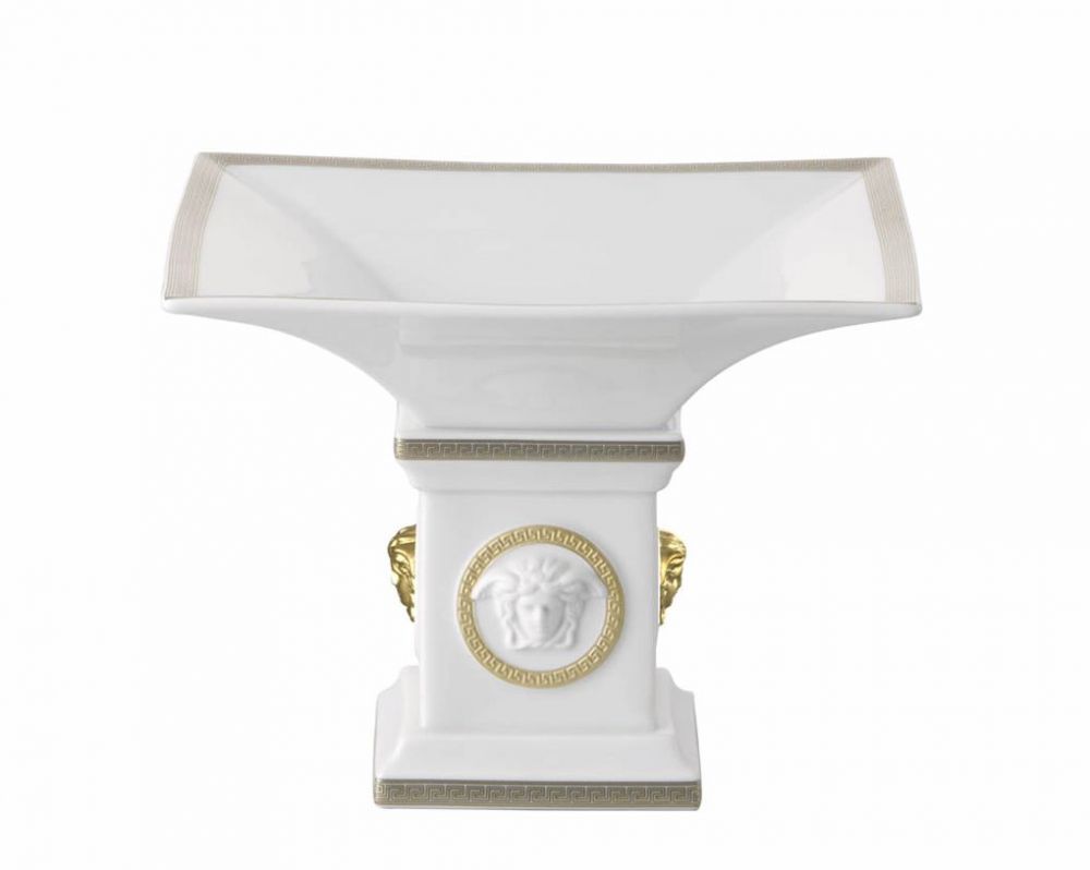 Блюдо на ножке Versace GORGONA WHITE арт. 14095-102845-25423