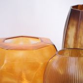 ВАЗА GUAXS CUBISTIC ROUND, ЦВЕТ: ПРОЗРАЧНЫЙ/ЗОЛОТОЙ 1653CLGD