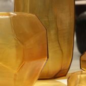 ВАЗА GUAXS CUBISTIC ROUND, ЦВЕТ: ПРОЗРАЧНЫЙ/ЗОЛОТОЙ 1653CLGD