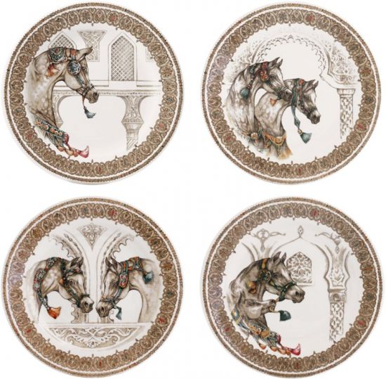 Тарелка десертная набор 4 ШТ..,Лошади ветра, арт,1751B4AD50 ,CHEVAUX DU VENT, GIEN Тарелка десертная набор 4 ШТ..,Лошади ветра, арт,1751B4AD50 ,CHEVAUX DU VENT, GIEN