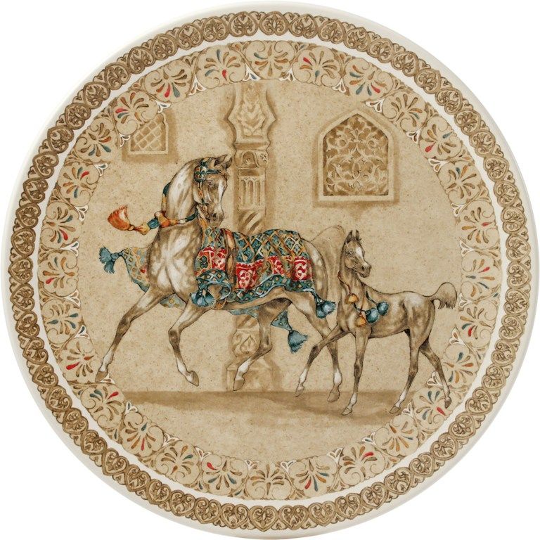 Блюдо для торта Лошади ветра,арт,1751BPGB03 ,CHEVAUX DU VENT, GIEN