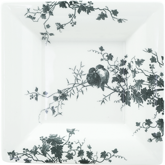 Конфетница с цветами и птицами LES OISEAUX, 17 X 17 см., 1840CCEC01 GIEN, Конфетница с цветами и птицами LES OISEAUX, 17 X 17 см., 1840CCEC01 GIEN,