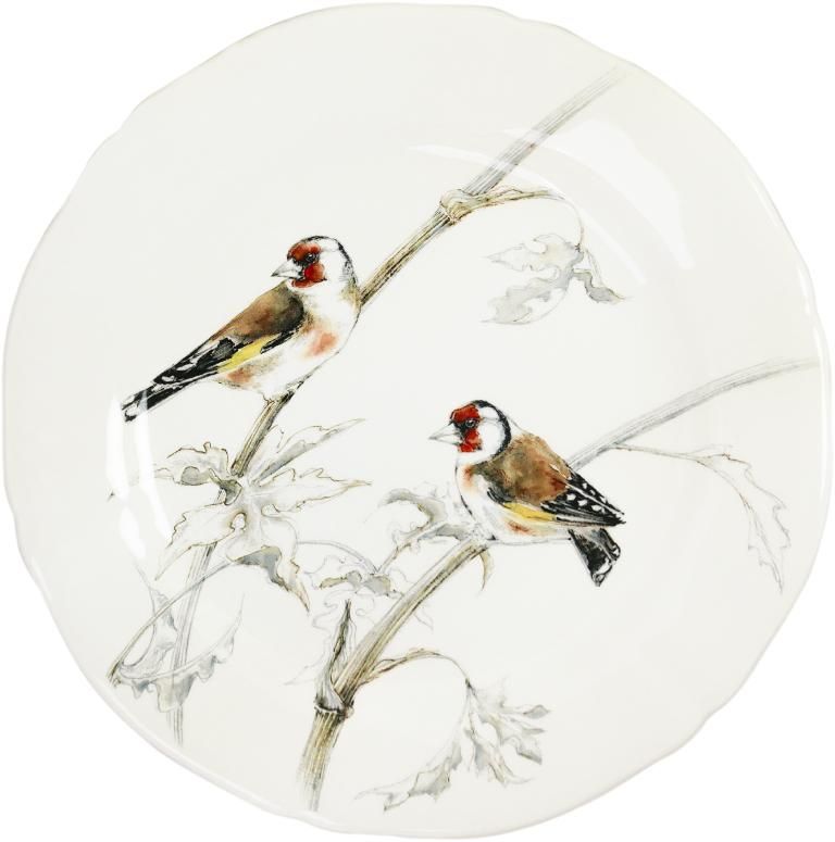 Тарелка десертная GOLDFINCH, LES OISEAUX DE LA FORET,  23,2 cm GIEN