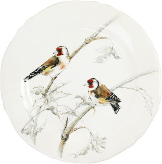 Тарелка десертная GOLDFINCH, LES OISEAUX DE LA FORET,  23,2 cm GIEN Тарелка десертная GOLDFINCH, LES OISEAUX DE LA FORET,  23,2 cm GIEN