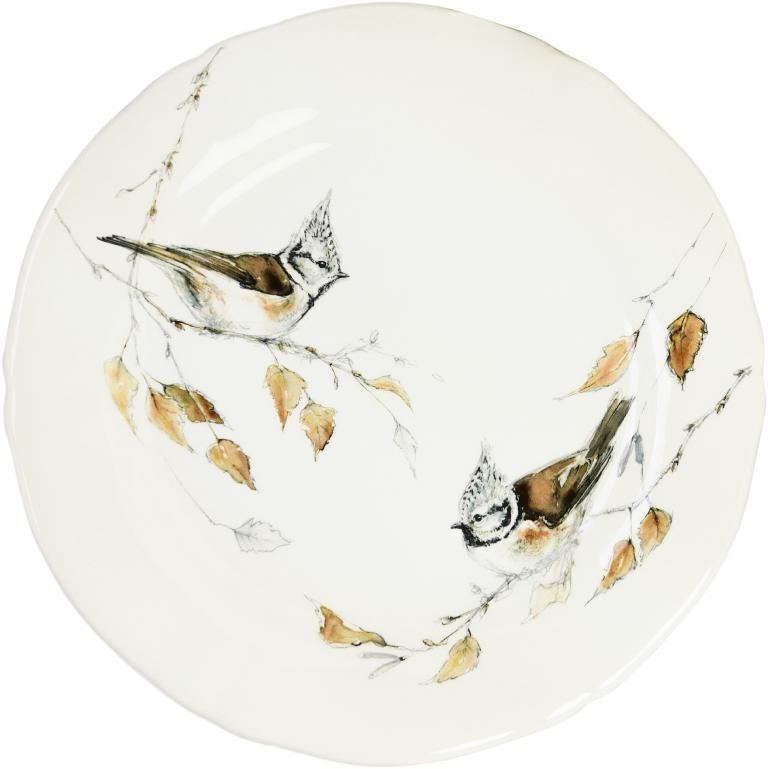Тарелка десертная GREAT TIT, LES OISEAUX DE LA FORET,  23,2 cm GIEN