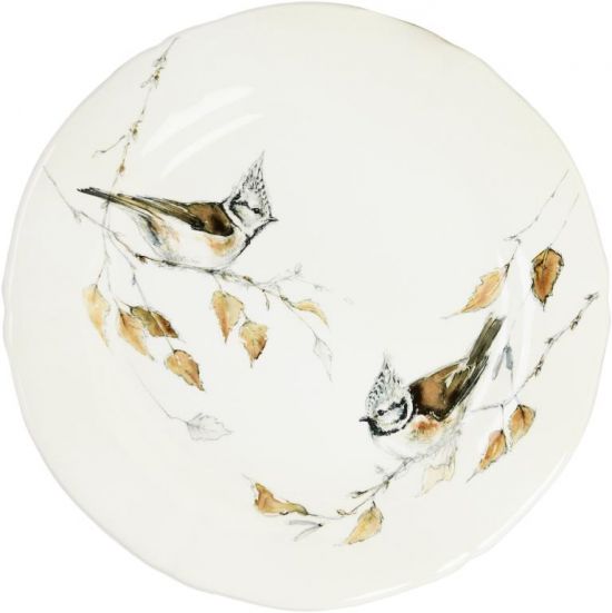 Тарелка десертная GREAT TIT, LES OISEAUX DE LA FORET,  23,2 cm GIEN Тарелка десертная GREAT TIT, LES OISEAUX DE LA FORET,  23,2 cm GIEN