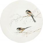 Тарелка десертная LONG TAILED TIT, LES OISEAUX DE LA FORET, Д 23,2 cm GIEN