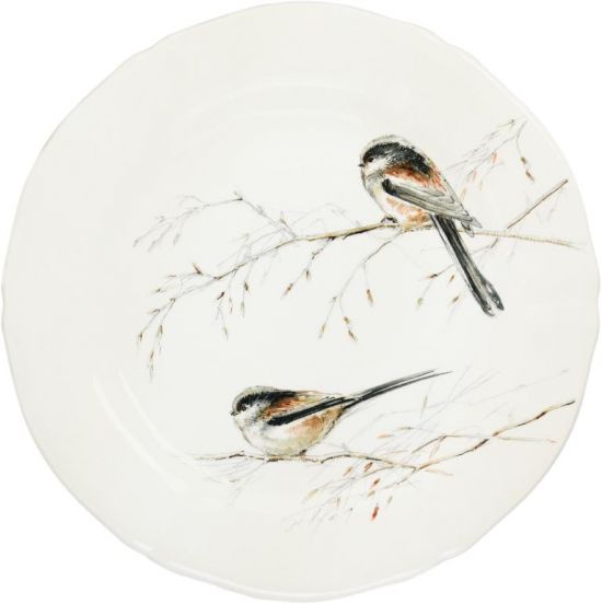 Тарелка десертная LONG TAILED TIT, LES OISEAUX DE LA FORET, Д 23,2 cm GIEN