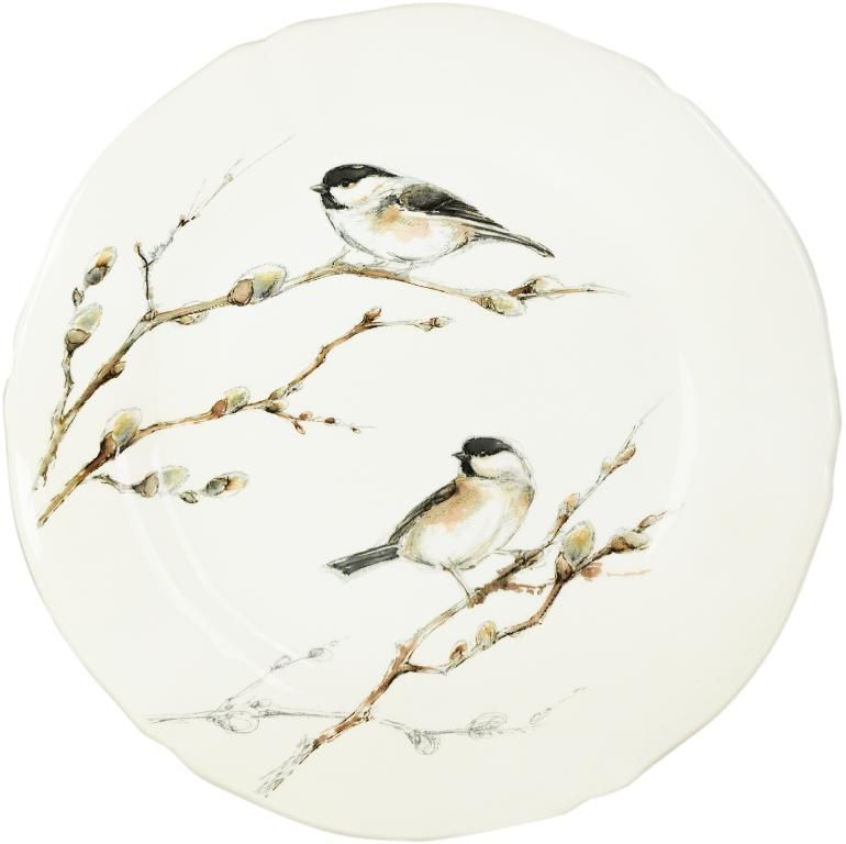 Тарелка десертная BARNACLE TIT, LES OISEAUX DE LA FORET,  23,2 cm GIEN