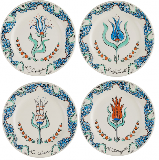 Набор десертных тарелок 4 шт. ассорти Д  22 см., LA FAVORITE, GIEN