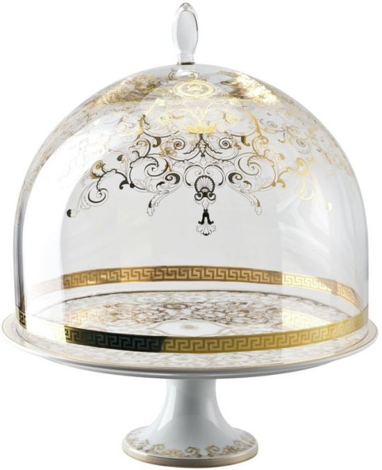 Тортница на ножке Versace MEDUSA GALA арт. 19300-403635-12845 Тортница на ножке Versace MEDUSA GALA арт. 19300-403635-12845