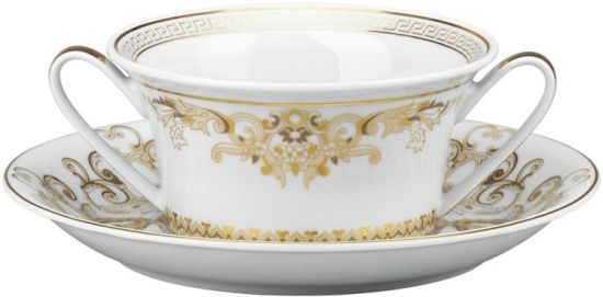 Бульоница с блюдцем 280 мл., Versace MEDUSA GALA арт. 19325-403635-10420