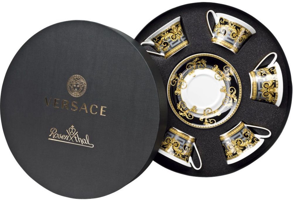 Набор чашек с блюдцами  6 шт 200 мл., Versace PRESTIGE GALA арт. 19325-403637-29253