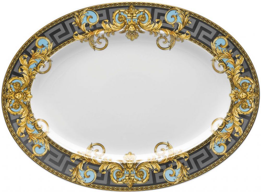 Блюдо овальное 40 см.,  Versace PRESTIGE GALA BLEU арт. 19325-403638-12740