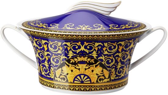 Супница с крышкой  Versace MEDUSA BLAU арт. 19325-409620-11320 Супница с крышкой  Versace MEDUSA BLAU арт. 19325-409620-11320