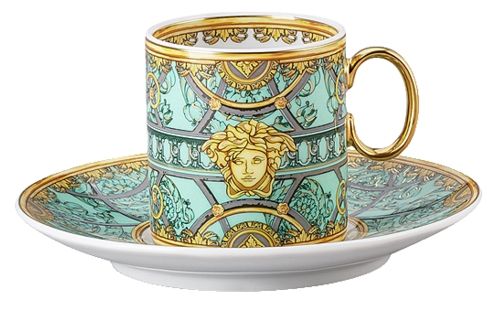 Чашка с блюдцем для эспрессо, 100 мл., Versace LA SCALA DEL PALAZZO арт. 19335-403664-14715