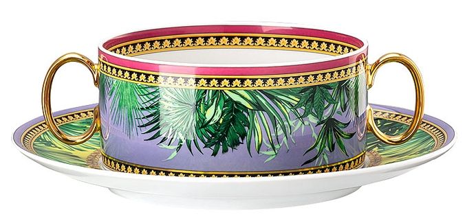 Бульоница с блюдцем 280 мл., Versace JUNGLE ANIMALIER арт. 19335-403713-10420