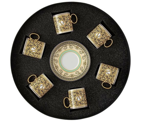 Набор чашек с блюдцами для эспрессо 6 шт 90 мл., Versace BAROCCO MOSAIC арт. 19335-403728-28336