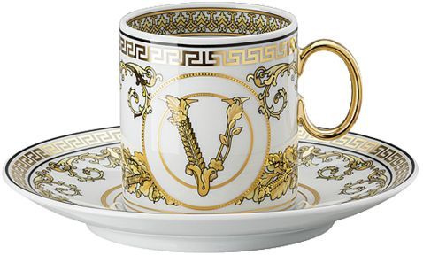Чашка с блюдцем для эспрессо, 90 мл., Versace VIRTUS GALA арт. 19335-403730-14715
