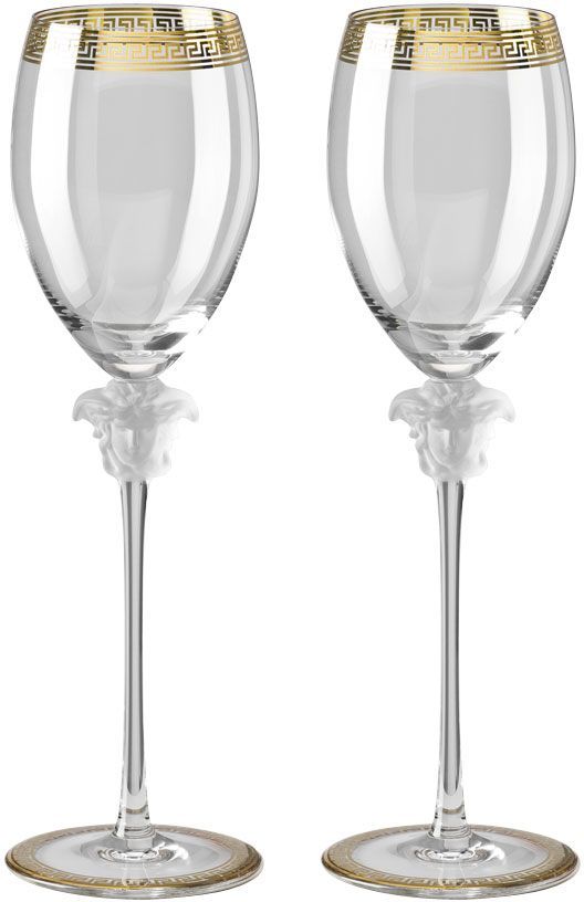Бокал для белого вина 333 мл., Versace CRYSTAL MEDUSA D'OR арт. 20665-110300-40300