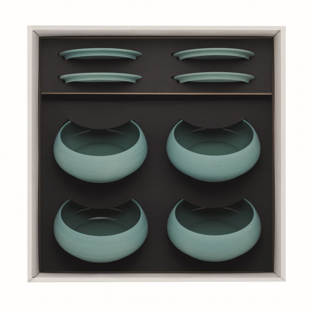 Набор пиал 4 шт., 500 мл., / 14 см., Зелёный, BAHIA GREEN COCOTTE, DEGRENNE, арт.233936