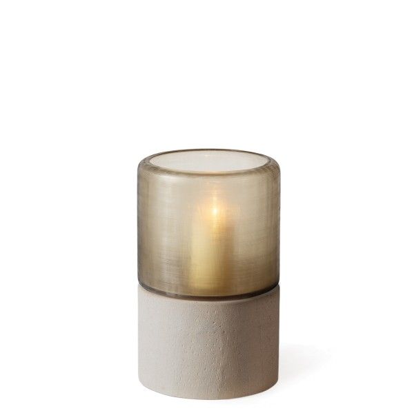 Лампа Guaxs MUMBAI LANTERN M, 33 см.,,base sandstone / glass smokegreyарт.:: 5128GY