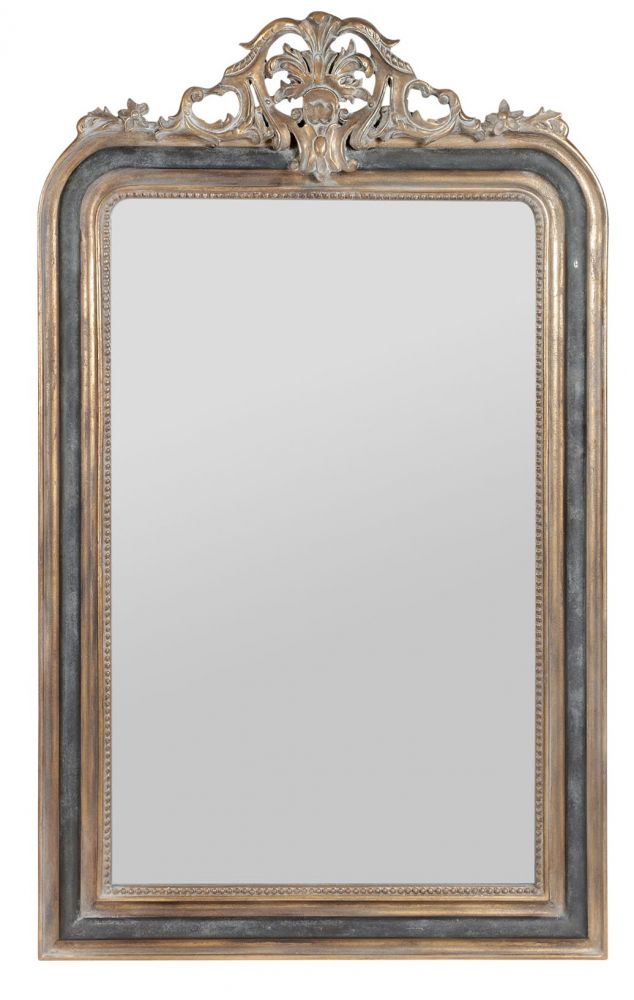 Зеркало французское , классическое , настенное, черное с золочением, 87х144 см., Арт. 5728