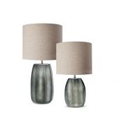 НАСТОЛЬНАЯ ЛАМПА GUAXS KOONAM M TABLELAMP, ЦВЕТ ИНДИГО(СИНИЙ)/ДЫМЧАТО-СЕРЫЙ, ЦВЕТ АБАЖУРА ЛЬНЯНОЙ 9535INGY-LO