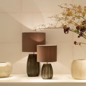 НАСТОЛЬНАЯ ЛАМПА GUAXS KOONAM L TABLELAMP, ЦВЕТ ИНДИГО(СИНИЙ)/ДЫМЧАТО-СЕРЫЙ, ЦВЕТ АБАЖУРА СЕРЫЙ 9536INGY-GR