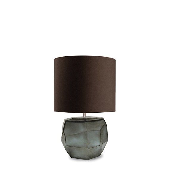 НАСТОЛЬНАЯ ЛАМПА GUAXS CUBISTIC ROUND TABLELAMP, ЦВЕТ ИНДИГО(СИНИЙ)/ДЫМЧАТО-СЕРЫЙ, ЦВЕТ АБАЖУРА СЕРЫЙ 9537INGY-GR