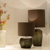 НАСТОЛЬНАЯ ЛАМПА GUAXS CUBISTIC ROUND TABLELAMP, ЦВЕТ ИНДИГО(СИНИЙ)/ДЫМЧАТО-СЕРЫЙ, ЦВЕТ АБАЖУРА СЕРЫЙ 9537INGY-GR