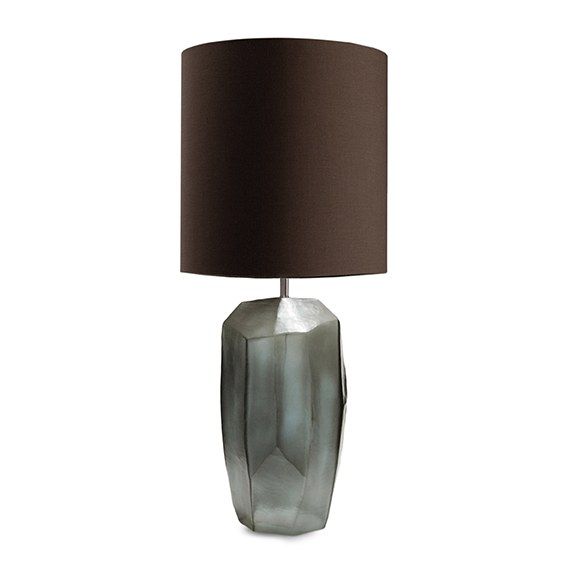 НАСТОЛЬНАЯ ЛАМПА GUAXS CUBISTIC TALL TABLELAMP, ЦВЕТ ИНДИГО(СИНИЙ)/ДЫМЧАТО-СЕРЫЙ, ЦВЕТ АБАЖУРА СЕРЫЙ 9538INGY-GR