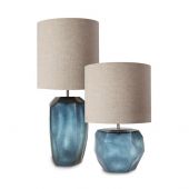 НАСТОЛЬНАЯ ЛАМПА GUAXS CUBISTIC TALL TABLELAMP, ЦВЕТ МОРСКОЙ СИНИЙ/ИНДИГО(СИНИЙ), ЦВЕТ АБАЖУРА ЛЬНЯНОЙ 9538OBIN-LO