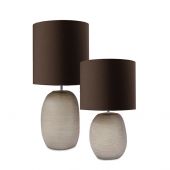 НАСТОЛЬНАЯ ЛАМПА GUAXS PATARA TALL TABLELAMP, ЦВЕТ ДЫМЧАТО-СЕРЫЙ, ЦВЕТ АБАЖУРА СЕРЫЙ 9547GY-GR