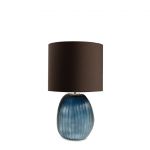 НАСТОЛЬНАЯ ЛАМПА GUAXS PATARA ROUND TABLELAMP, ЦВЕТ МОРСКОЙ СИНИЙ/ИНДИГО(СИНИЙ), ЦВЕТ АБАЖУРА СЕРЫЙ 9546OBIN-GR