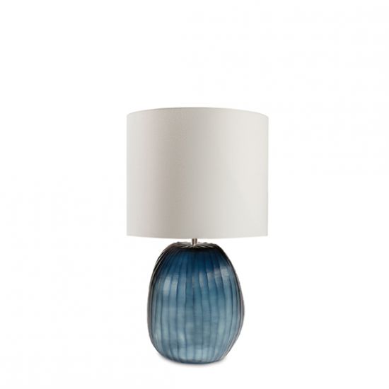 НАСТОЛЬНАЯ ЛАМПА GUAXS PATARA ROUND TABLELAMP, ЦВЕТ МОРСКОЙ СИНИЙ/ИНДИГО(СИНИЙ), ЦВЕТ АБАЖУРА БЕЛЫЙ/СВЕТЛЫЙ 9546OBIN-OW