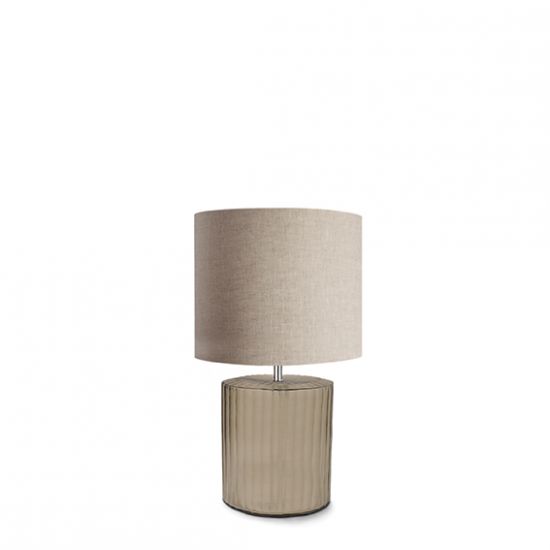 НАСТОЛЬНАЯ ЛАМПА GUAXS OMAR M TABLELAMP, ЦВЕТ ДЫМЧАТО-СЕРЫЙ, ЦВЕТ АБАЖУРА ЛЬНЯНОЙ 9548GY-LO