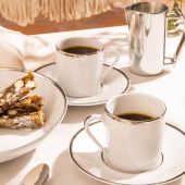 Пиала  13,5 см., GALON PLATINE, DEGRENNE, арт.190070