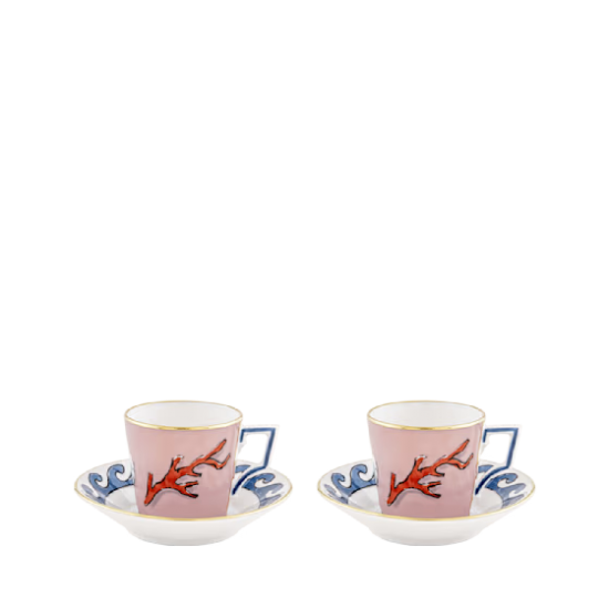 Кофейный набор на 2 персоны, набор 4 пердмета,IL VIAGGIO DI NETTUNO, Ginori