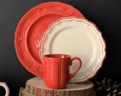 Тарелка для канапе PONT AUX CHOUX RUBIS красный, Д18,3 см., GIEN, 1166ALUN34 Тарелка для канапе PONT AUX CHOUX RUBIS красный, Д18,3 см., GIEN, 1166ALUN34